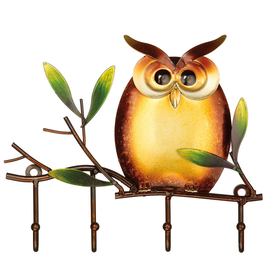 Decoflair & Decoglow DFA1403 Keyring Holder Metal Keyring Holder - Owl Home Decor Bronze / Dark