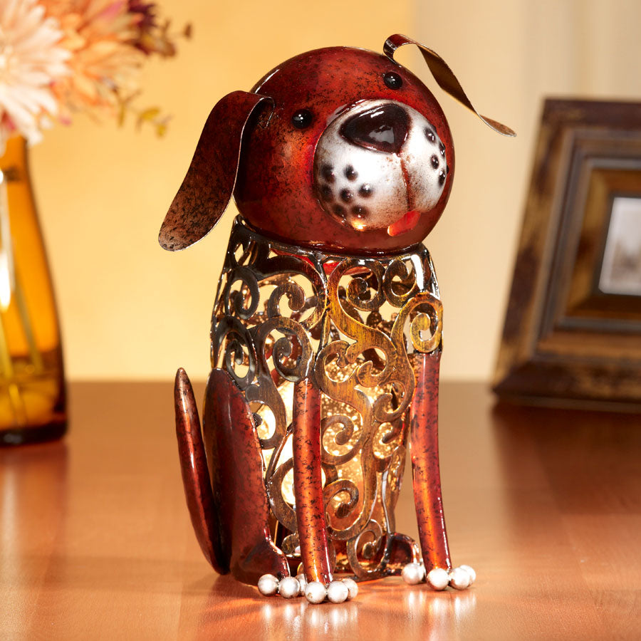 Decoflair & Decoglow DFA1670 Electric Luminary Figurine Luminary - Dog Home Decor Bronze / Dark