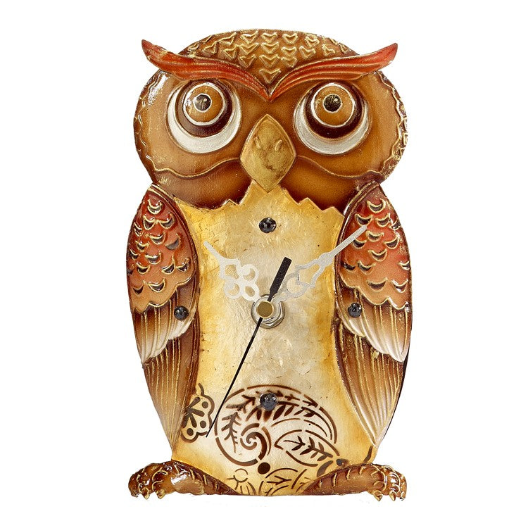 Decoflair & Decoglow DFA2238 Desk Clocks Desk Clocks - Owl Home Decor Bronze / Dark