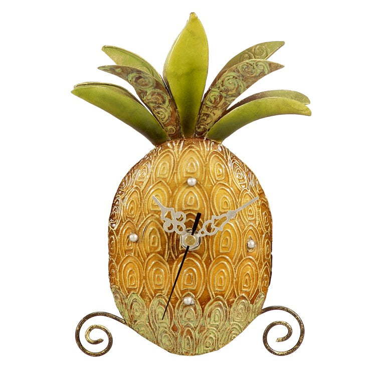 Decoflair & Decoglow DFA2240 Desk Clocks Desk Clocks - Pineapple Home Decor Bronze / Dark