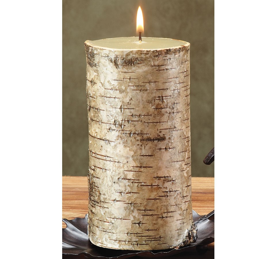 Decoflair & Decoglow FAL0733 Pillar Birch Bark Pillar Home Decor Bronze / Dark