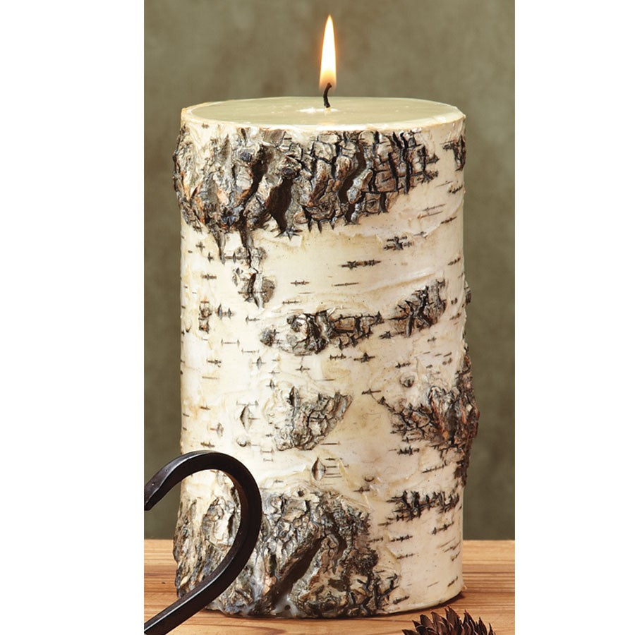 Decoflair & Decoglow FAL0821 Pillar Birch Bark Pillar Home Decor Bronze / Dark