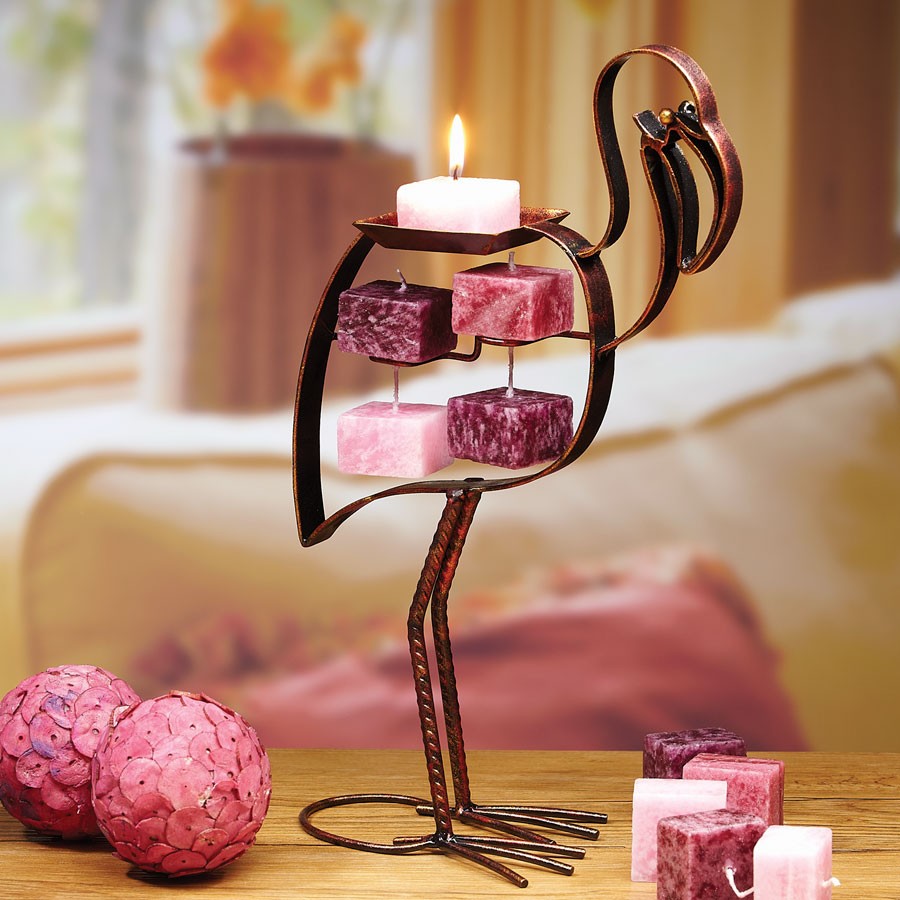 Decoflair & Decoglow NAT2046 Naturals Figurine Cor Holder - Flamingo Home Decor Bronze / Dark