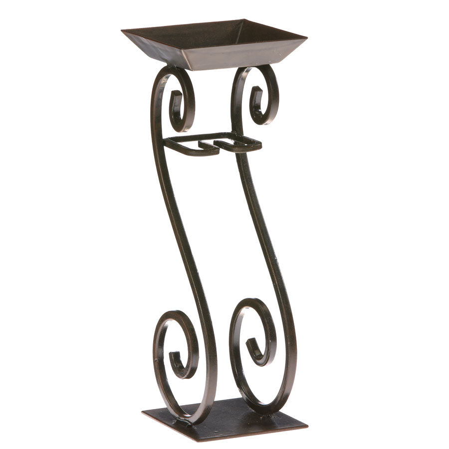 Decoflair & Decoglow NAT2324 Naturals Cor Scroll Holder Home Decor Bronze / Dark
