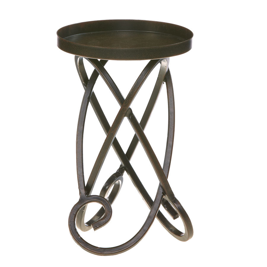 Decoflair & Decoglow NAT2361 Naturals Scroll Three Wick Holder Home Decor Bronze / Dark