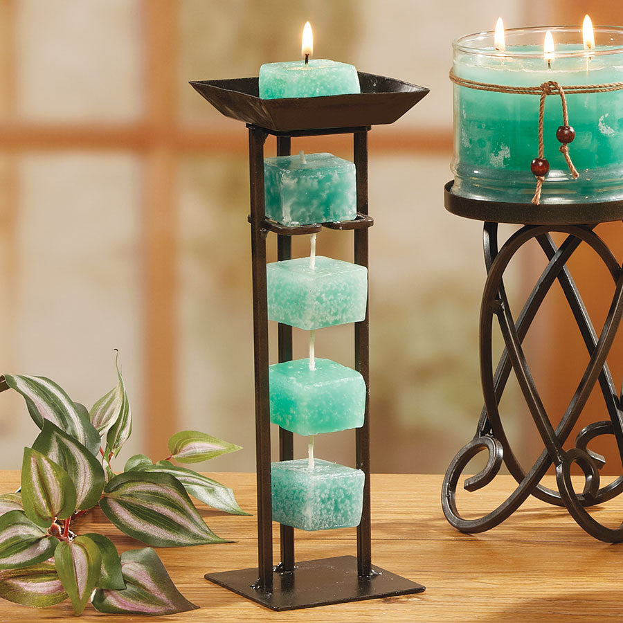 Decoflair & Decoglow NAT2364 Naturals Ocean Mist Candle On Rope Home Decor Bronze / Dark