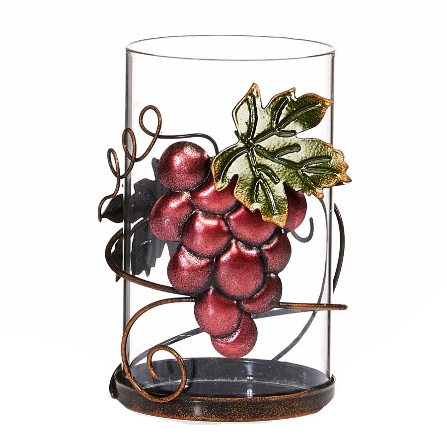 Decoflair & Decoglow WNC2962 Wine Country Wine Candle Lantern Home Decor Bronze / Dark