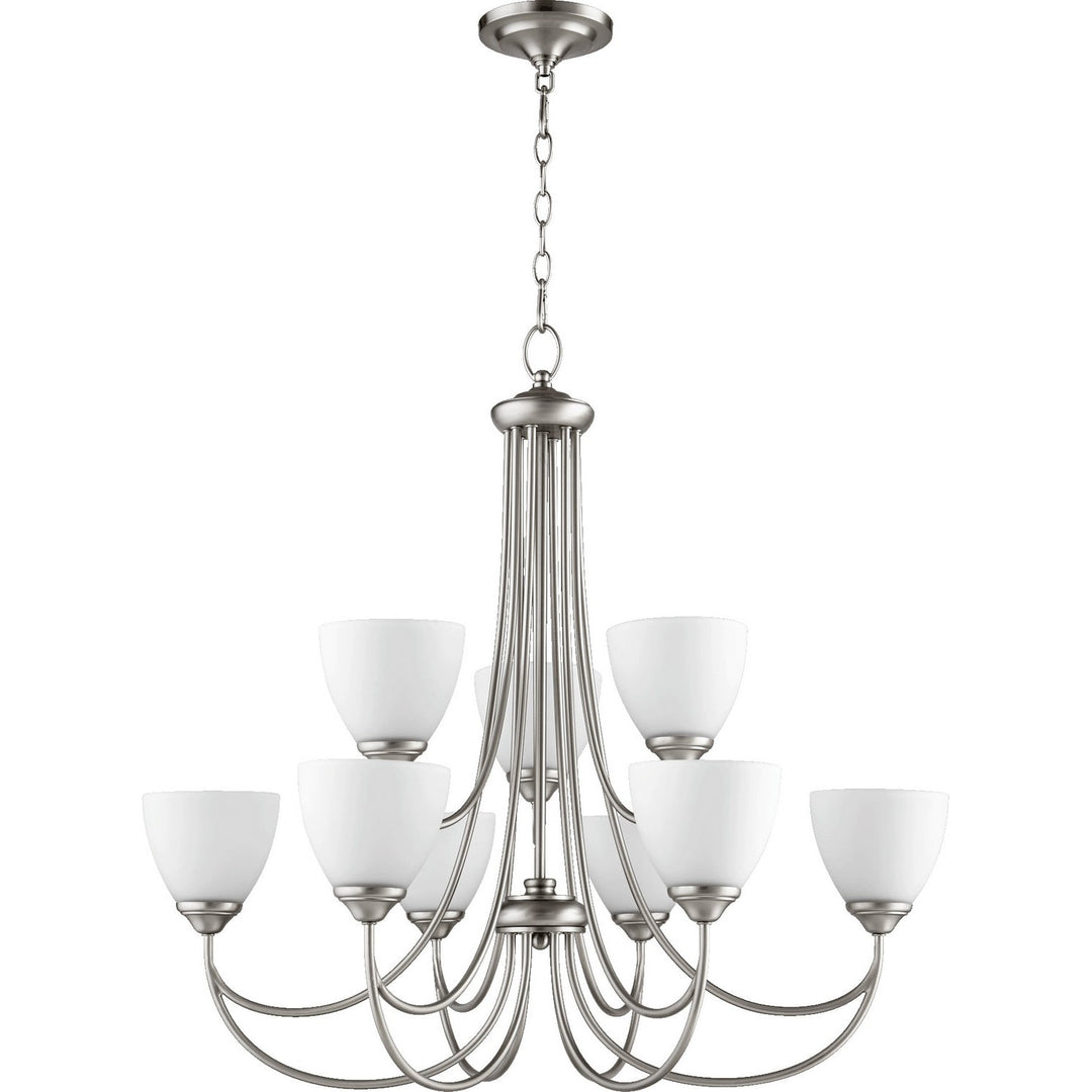 Quorum Brooks 6050-9-65 Chandelier Light - Satin Nickel