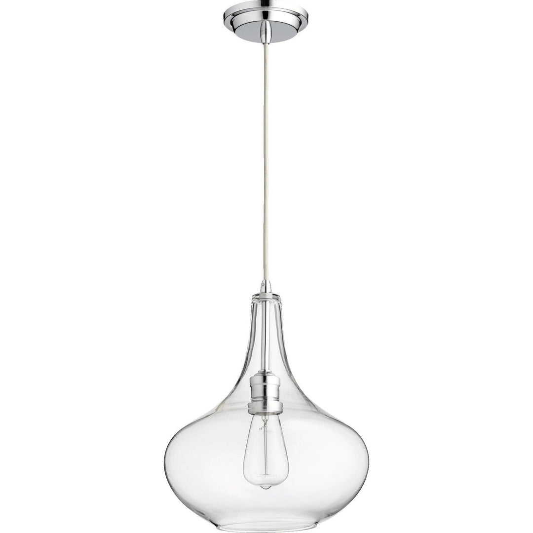 Quorum 8004 Filament Pendants 8004-14 Pendant Light - Chrome W/ Clear,  Distressed Weathered Pine/Distressed Weathered Pine/