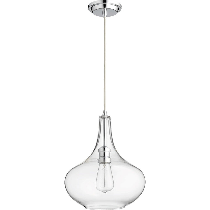 Quorum 8004 Filament Pendants 8004-14 Pendant Light - Chrome W/ Clear,  Distressed Weathered Pine/Distressed Weathered Pine/