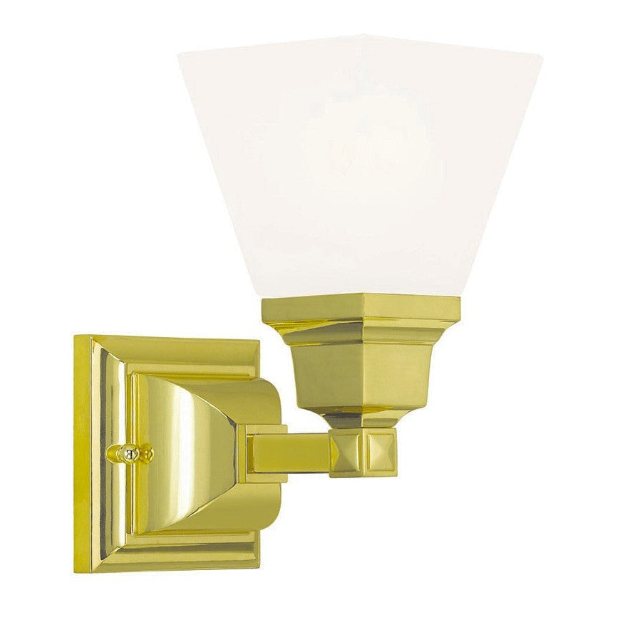 Livex Mission 1031-02 Wall Sconce Light - Polished Brass