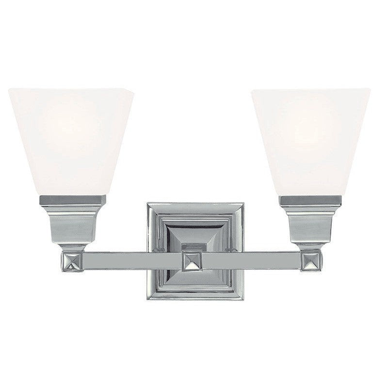 Livex Mission 1032-35 Bath Vanity Light 15 in. wide - Polished Nickel