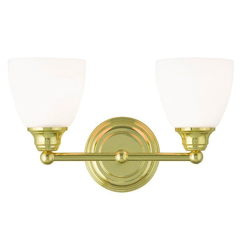 Livex Somerville 13662-02 Bath Vanity Light 15 in. wide - Polished Brass