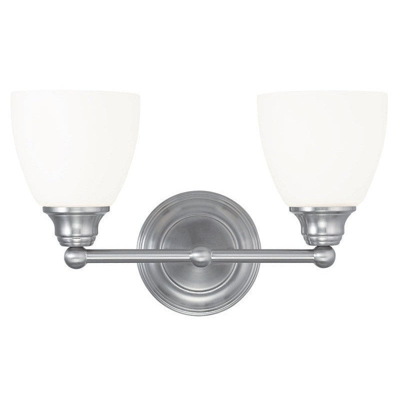 Livex Somerville 13662-91 Bath Vanity Light 15 in. wide - Brushed Nickel