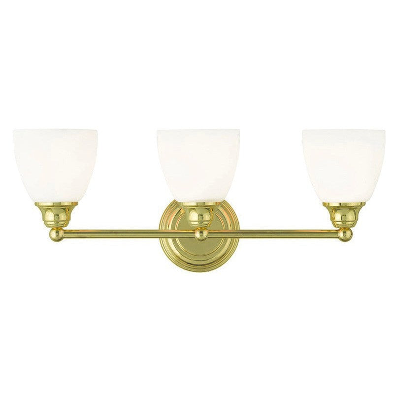 Livex Somerville 13663-02 Bath Vanity Light 23 in. wide - Polished Brass