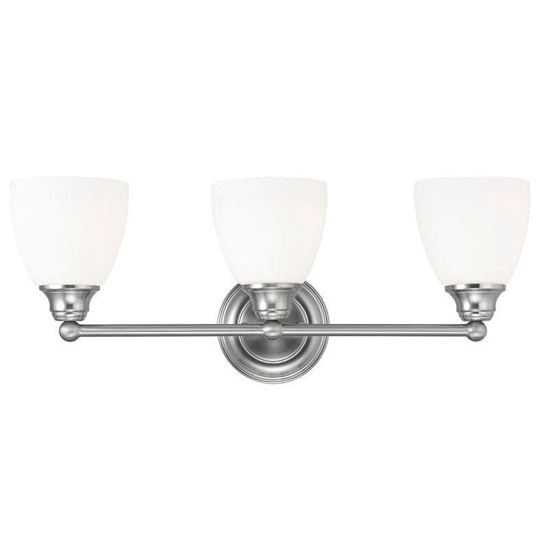 Livex Somerville 13663-91 Bath Vanity Light 23 in. wide - Brushed Nickel