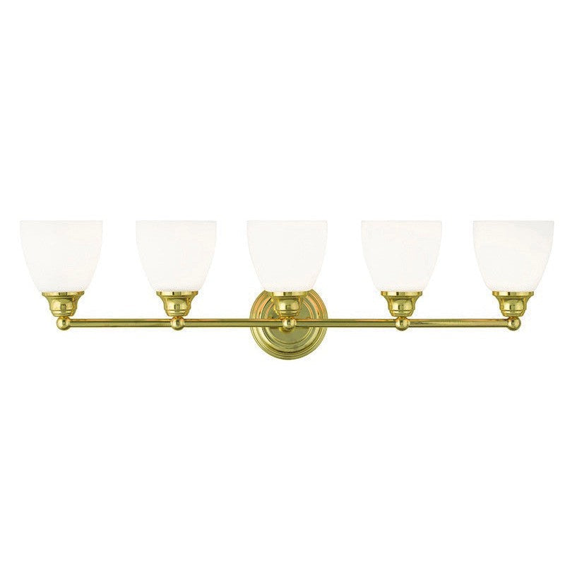 Livex Somerville 13665-02 Bath Vanity Light 34 in. wide - Polished Brass