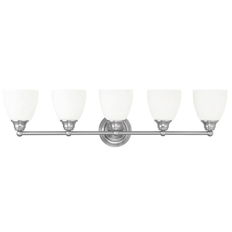 Livex Somerville 13665-91 Bath Vanity Light 34 in. wide - Brushed Nickel