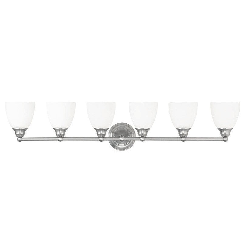 Livex Somerville 13666-91 Bath Vanity Light 42 in. wide - Brushed Nickel