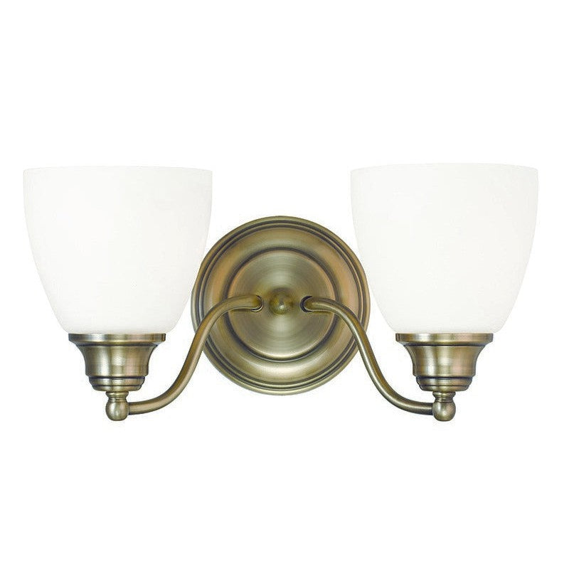 Livex Somerville 13672-01 Bath Vanity Light 14 in. wide - Antique Brass