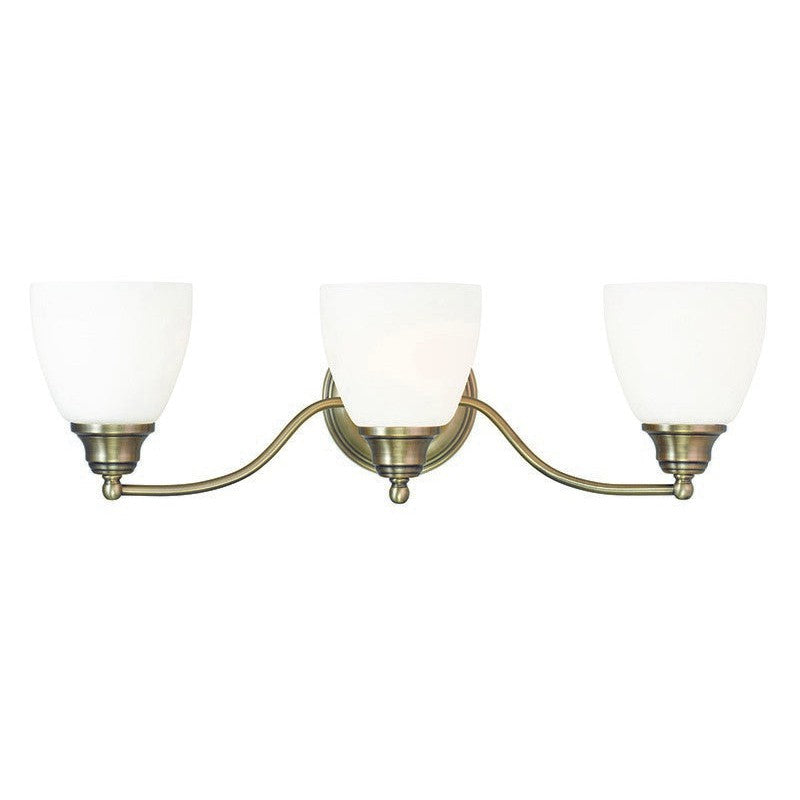 Livex Somerville 13673-01 Bath Vanity Light 23 in. wide - Antique Brass