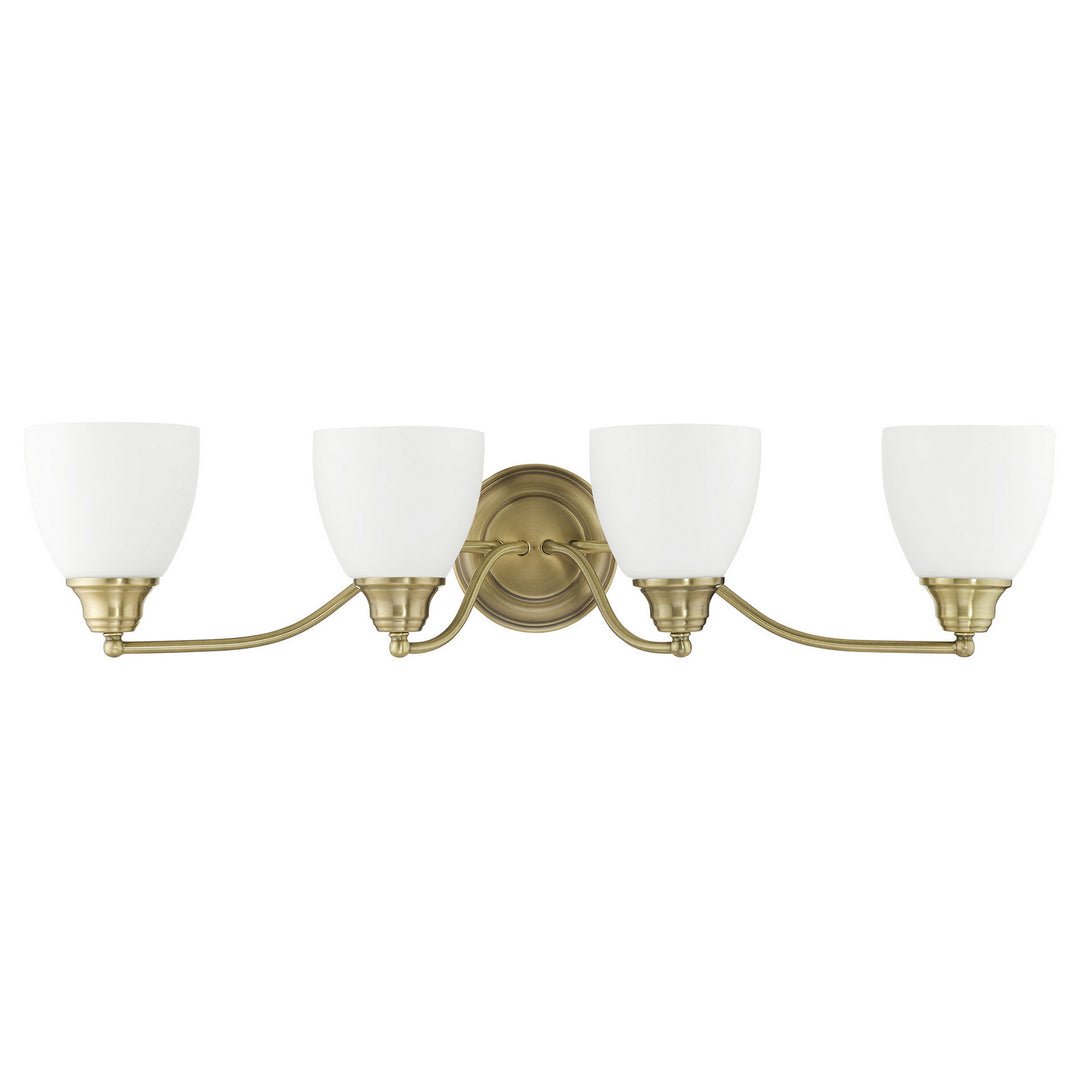 Livex Somerville 13674-01 Bath Vanity Light 30 in. wide - Antique Brass