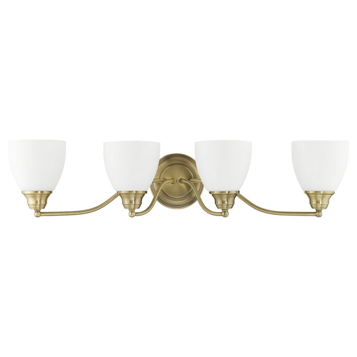 Livex Somerville 13674-01 Bath Vanity Light 30 in. wide - Antique Brass