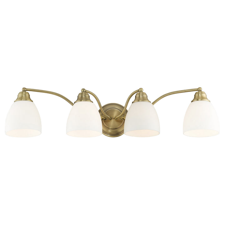 Livex Somerville 13674-01 Bath Vanity Light 30 in. wide - Antique Brass