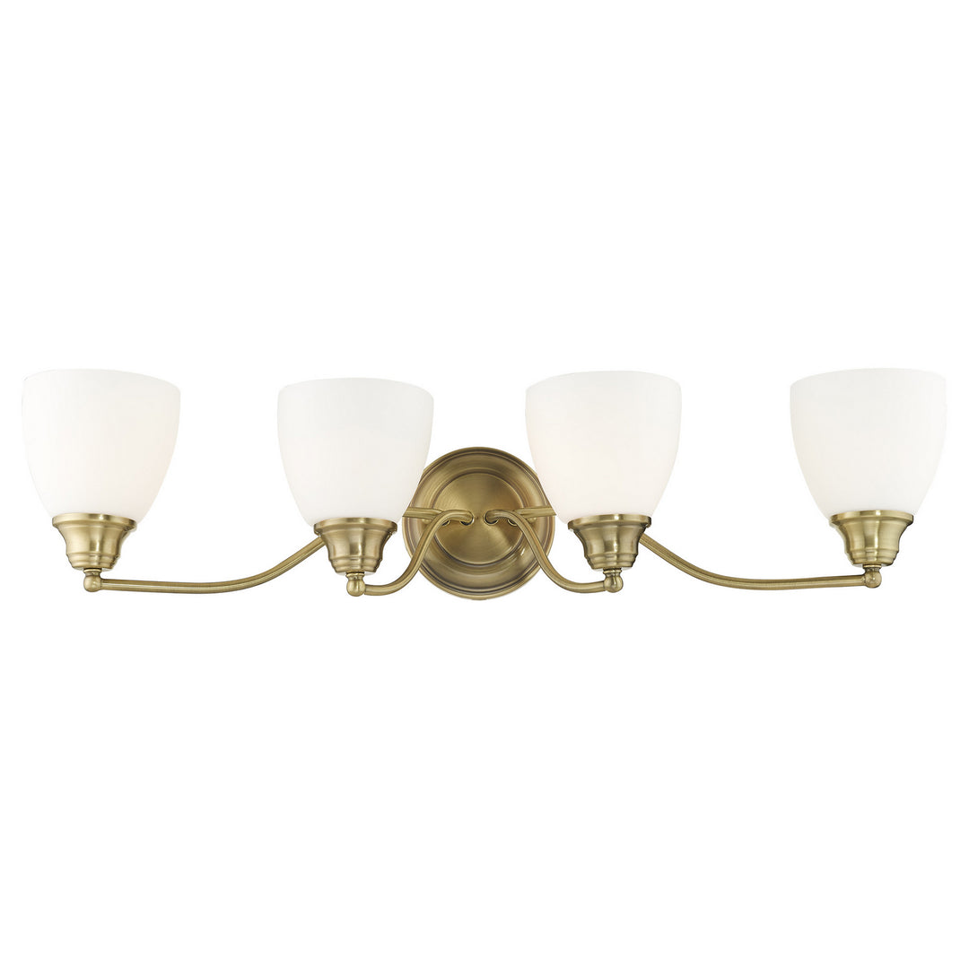 Livex Somerville 13674-01 Bath Vanity Light 30 in. wide - Antique Brass