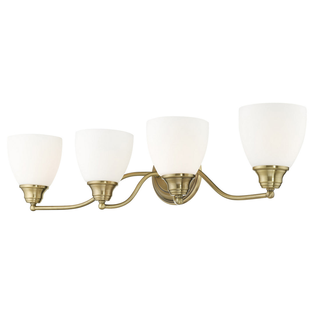 Livex Somerville 13674-01 Bath Vanity Light 30 in. wide - Antique Brass