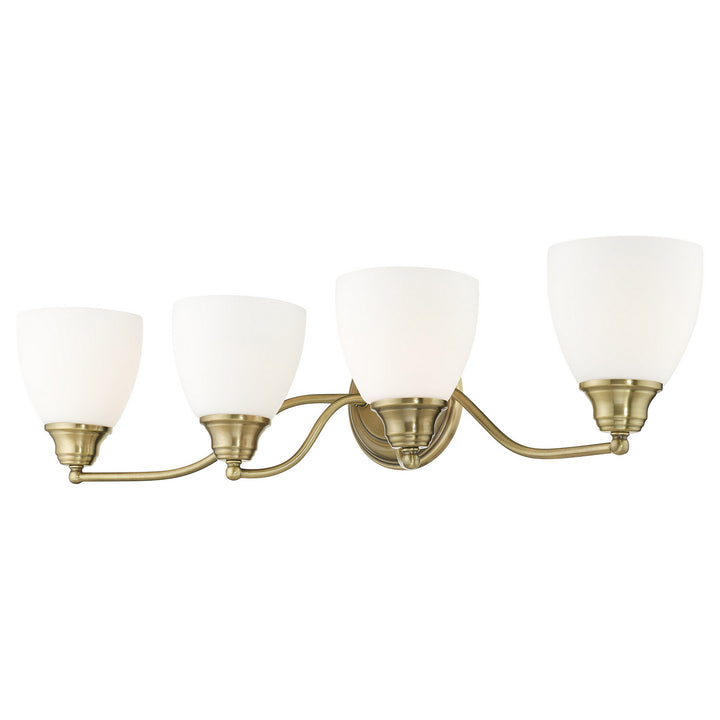 Livex Somerville 13674-01 Bath Vanity Light 30 in. wide - Antique Brass