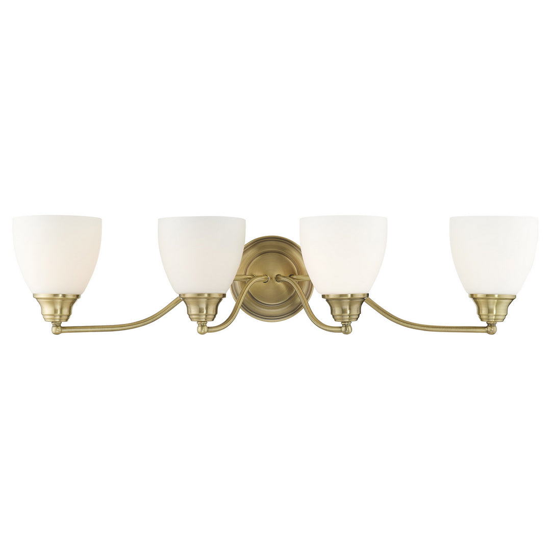 Livex Somerville 13674-01 Bath Vanity Light 30 in. wide - Antique Brass