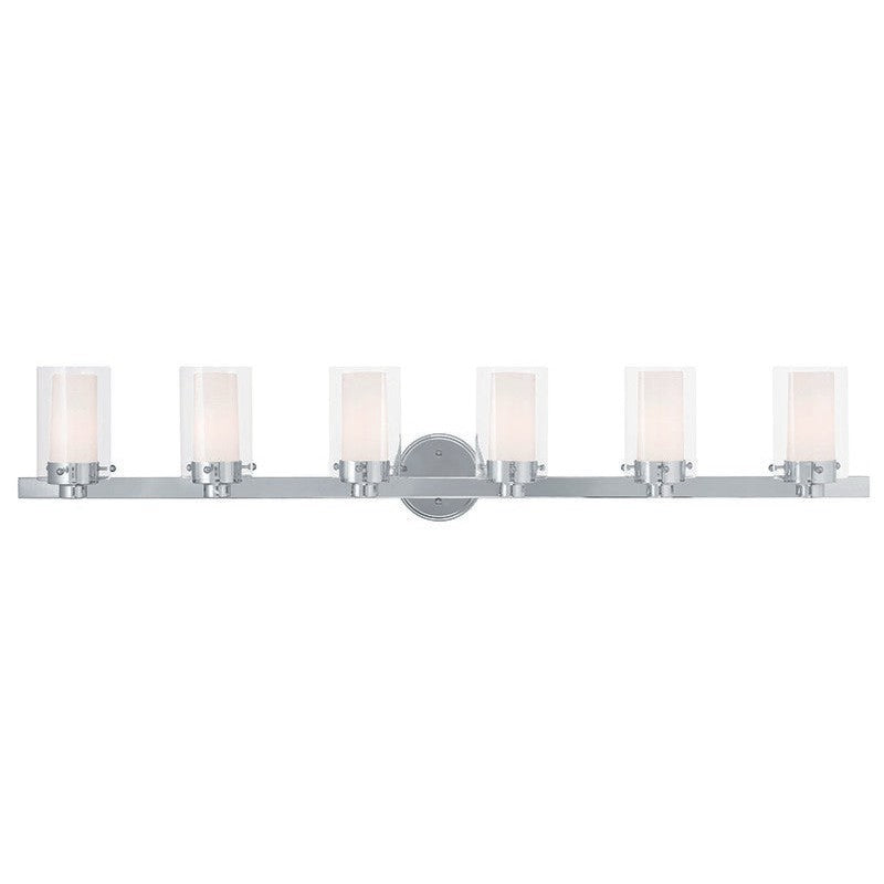 Livex Manhattan 15456-05 Bath Vanity Light 48 in. wide - Polished Chrome