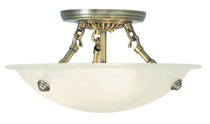 Livex Oasis 4272-01 Ceiling Light - Antique Brass