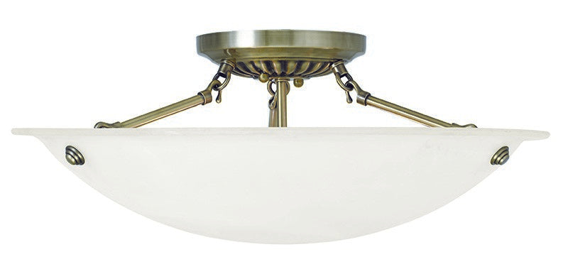 Livex Oasis 4274-01 Ceiling Light - Antique Brass