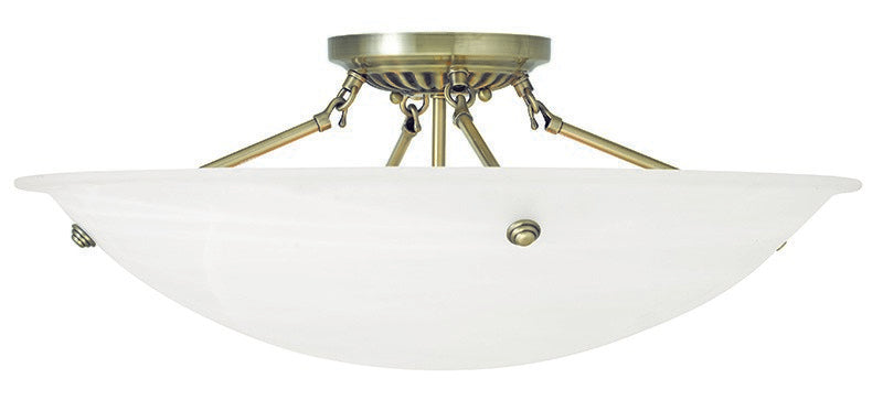 Livex Oasis 4275-01 Ceiling Light - Antique Brass