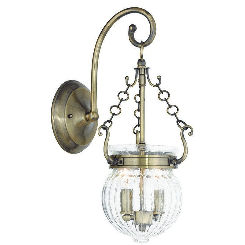 Livex Everett 50501-01 Wall Sconce Light - Antique Brass