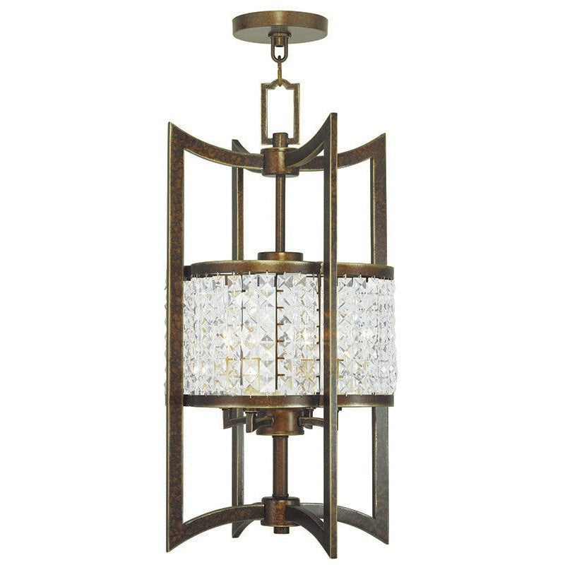 Livex Grammercy 50566-64 Pendant Light - Hand Painted Palacial Bronze