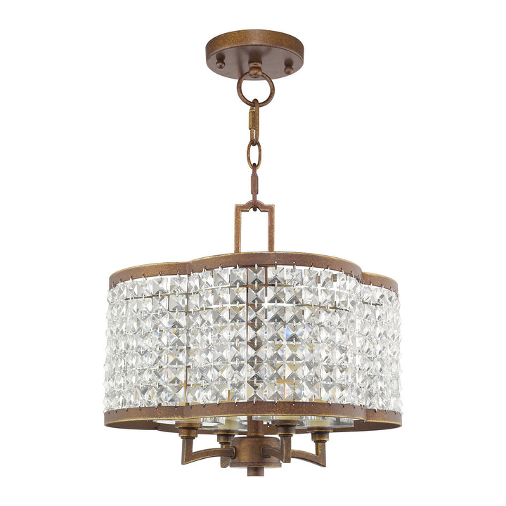 Livex Grammercy 50574-64 Chandelier Light - Hand Applied Palacial Bronze