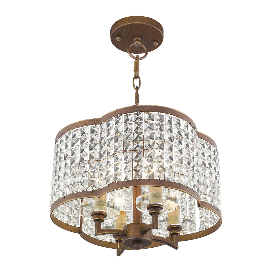 Livex Grammercy 50574-64 Chandelier Light - Hand Applied Palacial Bronze