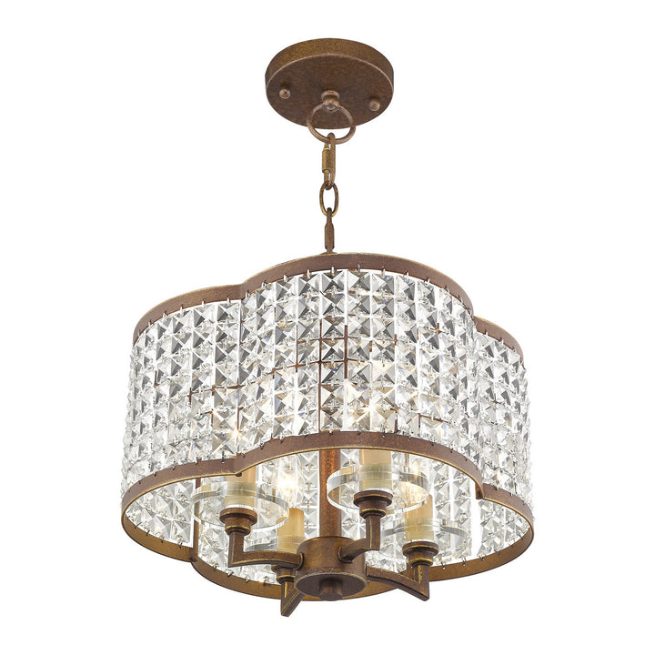 Livex Grammercy 50574-64 Chandelier Light - Hand Applied Palacial Bronze
