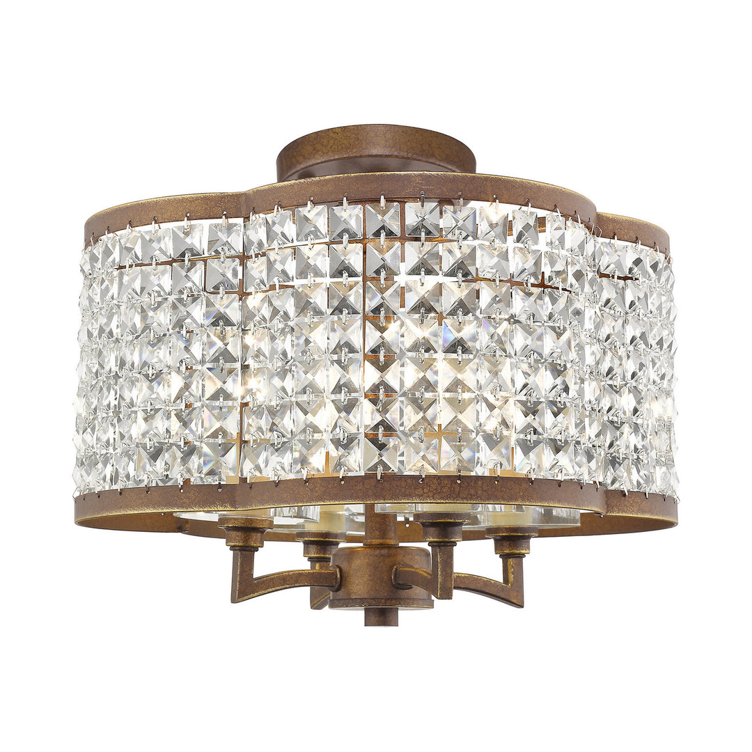Livex Grammercy 50574-64 Chandelier Light - Hand Applied Palacial Bronze