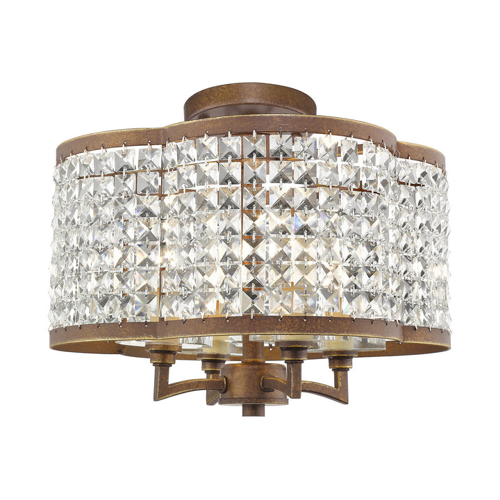 Livex Grammercy 50574-64 Chandelier Light - Hand Applied Palacial Bronze