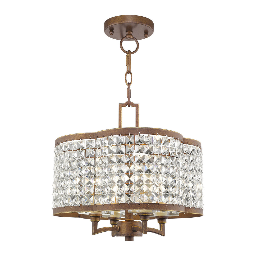 Livex Grammercy 50574-64 Chandelier Light - Hand Applied Palacial Bronze