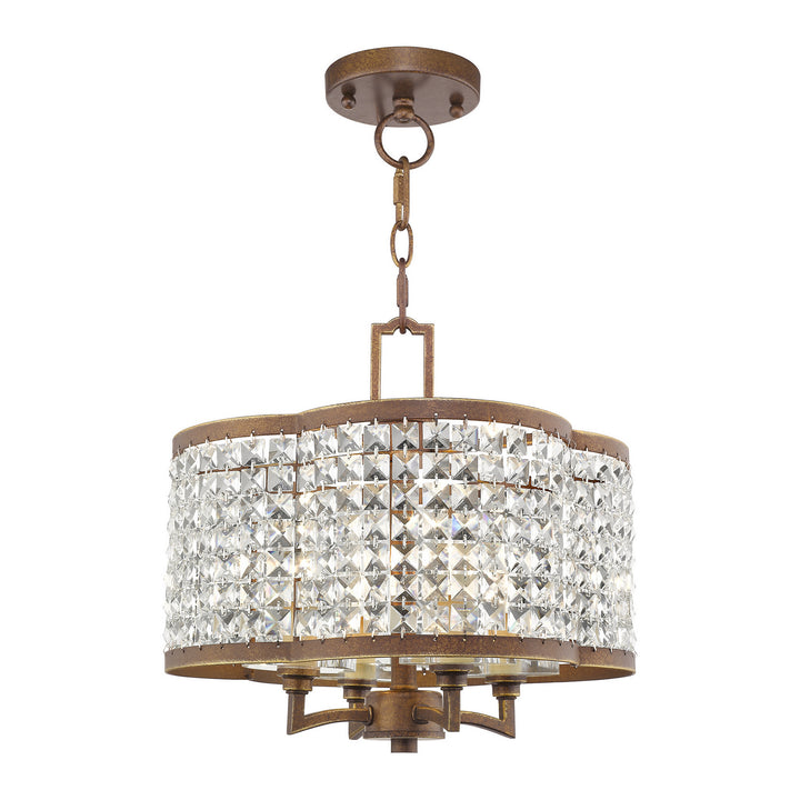 Livex Grammercy 50574-64 Chandelier Light - Hand Applied Palacial Bronze