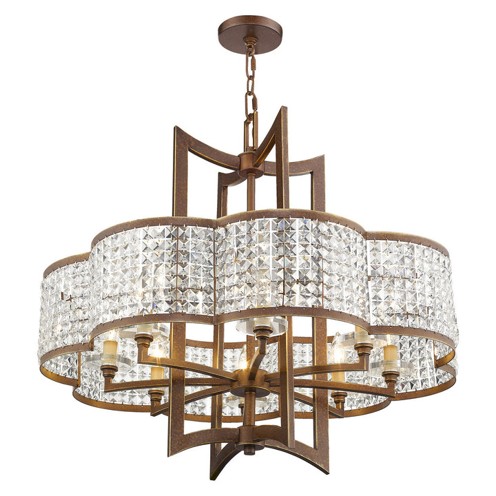 Livex Grammercy 50578-64 Chandelier Light - Hand Applied Palacial Bronze