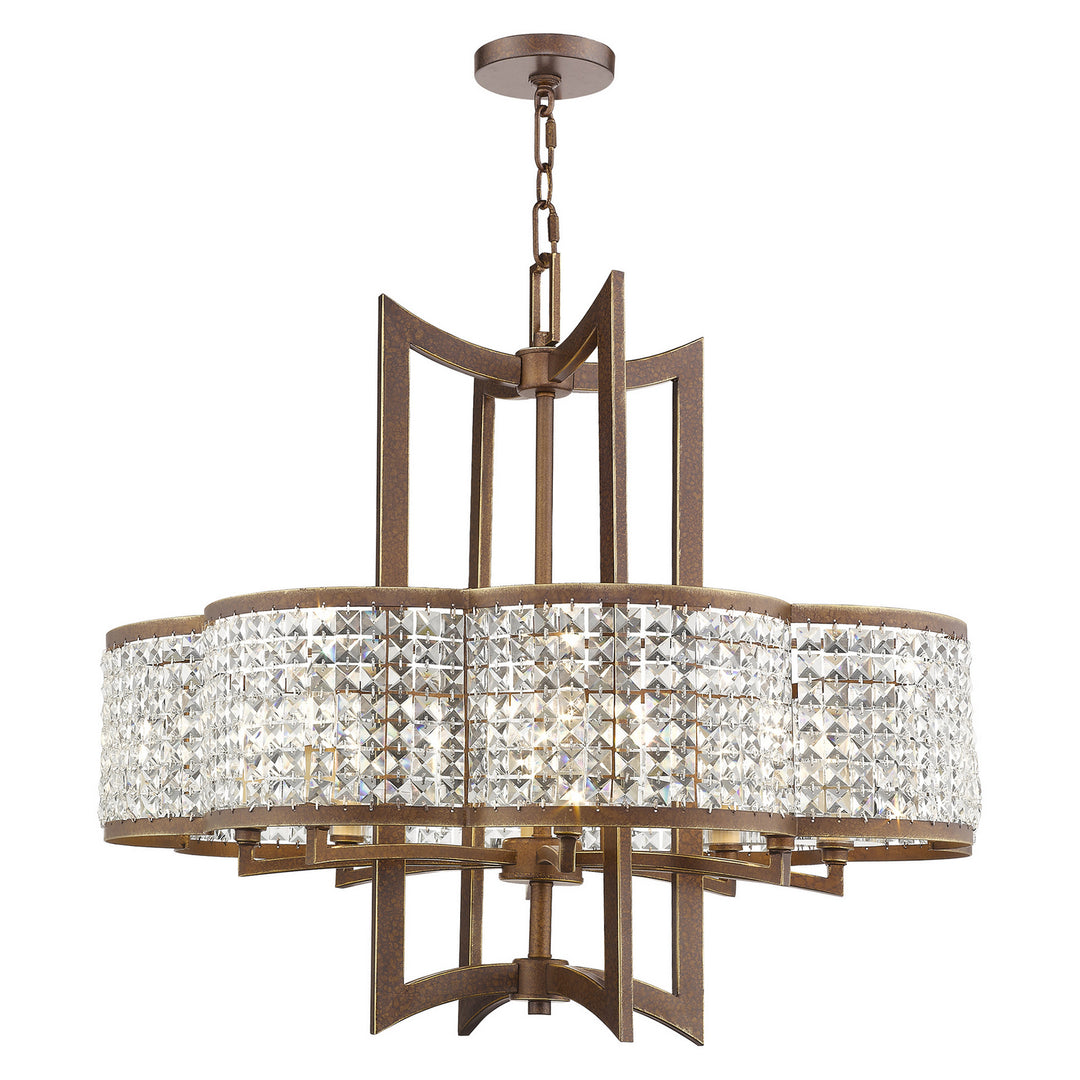 Livex Grammercy 50578-64 Chandelier Light - Hand Applied Palacial Bronze