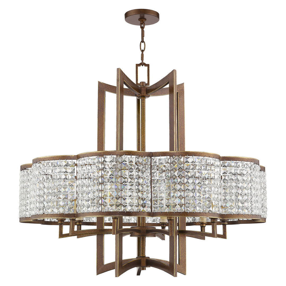 Livex Grammercy 50579-64 Chandelier Light - Hand Applied Palacial Bronze