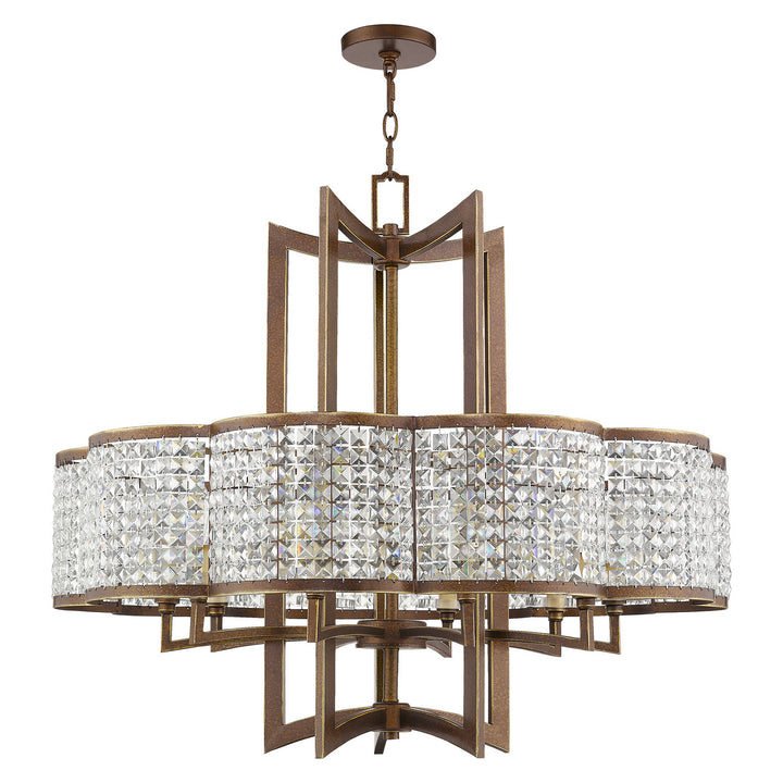 Livex Grammercy 50579-64 Chandelier Light - Hand Applied Palacial Bronze