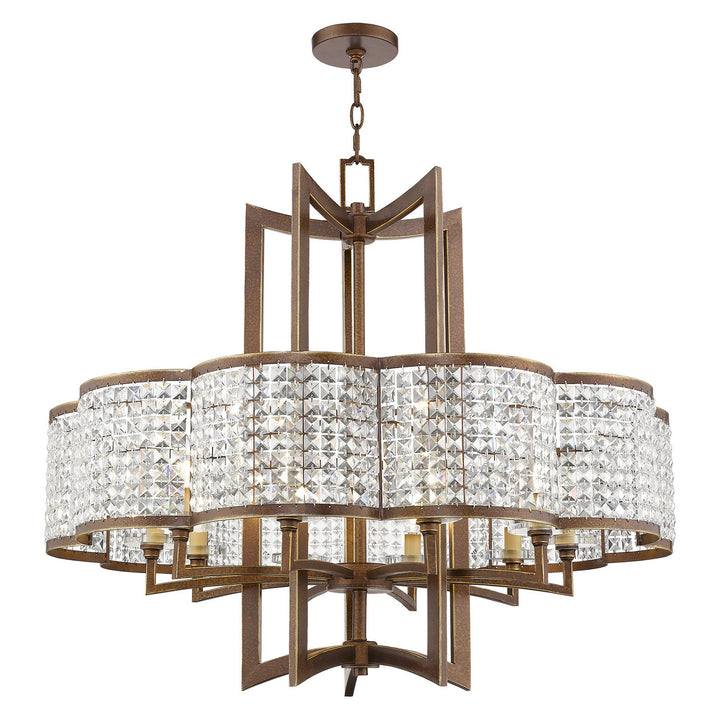 Livex Grammercy 50579-64 Chandelier Light - Hand Applied Palacial Bronze